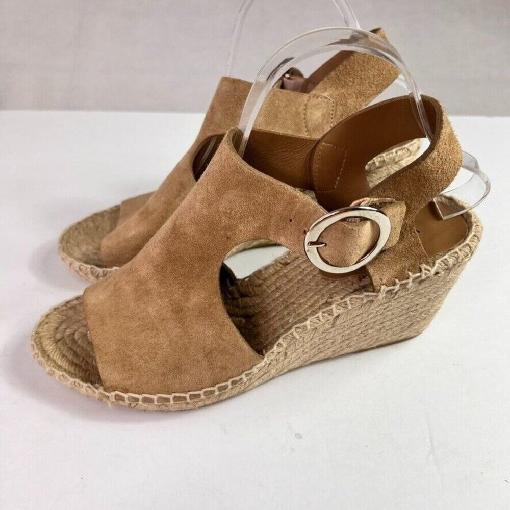 Via Spiga Sandals Sandals 9 M Nolan Espadrille Wedge Desert Suede Leather Buckle